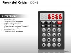 Financial crisis icons powerpoint presentation slides
