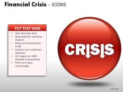Financial crisis icons powerpoint presentation slides