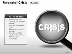 Financial crisis icons powerpoint presentation slides