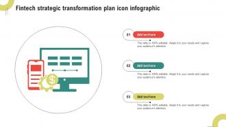 Fintech Strategic Transformation Plan Icon Infographic