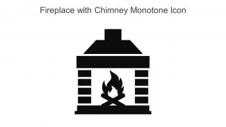 Fireplace With Chimney Monotone Icon In Powerpoint Pptx Png And Editable Eps Format