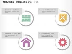 Firewall security system home network vpn support ppt icons graphics