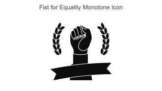 Fist For Equality Monotone Icon In Powerpoint Pptx Png And Editable Eps Format