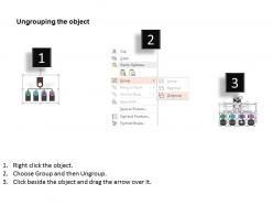 Four interconnected tags infographics business icons flat powerpoint desgin