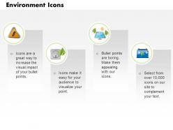 Four text icons with power generation symbols editable icons