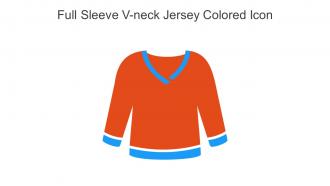Full Sleeve V Neck Jersey Colored Icon In Powerpoint Pptx Png And Editable Eps Format
