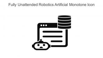 Fully Unattended Robotics Artificial Monotone Icon In Powerpoint Pptx Png And Editable Eps Format