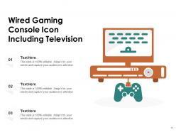 Gaming icon experience console notification vintage including television