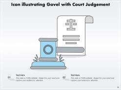 Gavel Icon Business Indicating Review Illustrating Judgement
