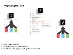 Gc three arrows with one head and icons flat powerpoint design