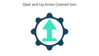 Gear And Up Arrow Colored Icon In Powerpoint Pptx Png And Editable Eps Format
