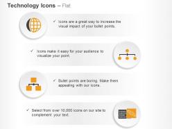 Global electronic technology hierarchy ppt icons graphics