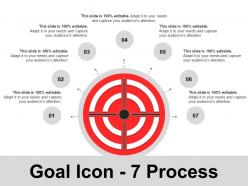 Goal icon 7 process ppt model