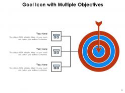 Goal icon business solution achievement target objectives