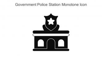 Government Police Station Monotone Icon In Powerpoint Pptx Png And Editable Eps Format