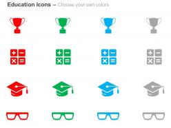 Graduation arithmetic symbols for success ppt icons graphics
