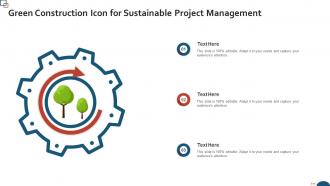 Green Construction Icon For Sustainable Project Management