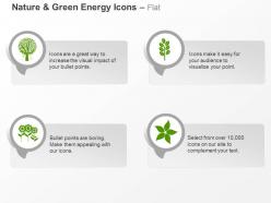 Green tree plant leaves ppt icons graphics