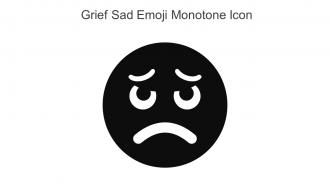 Grief Sad Emoji Monotone Icon In Powerpoint Pptx Png And Editable Eps Format