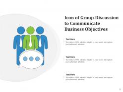 Group Discussion Icon Growth Planning Communicate Business Objectives