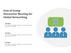 Group Discussion Icon Growth Planning Communicate Business Objectives