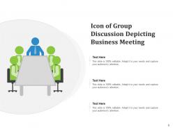 Group Discussion Icon Growth Planning Communicate Business Objectives