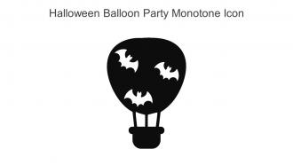Halloween Balloon Party Monotone Icon In Powerpoint Pptx Png And Editable Eps Format