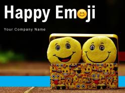 Happy emoji multiple printed anxiety emotions smiling