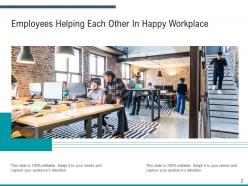 Happy Workplace Profitable Organization Promotion Representing Employees