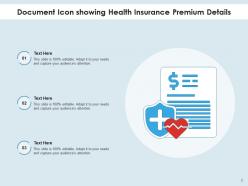 Health Insurance Icon Document Certificate Premium Safety Symbol