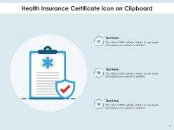 Health Insurance Icon Document Certificate Premium Safety Symbol