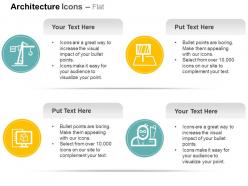Heavy crane building design apps architect ppt icons graphics