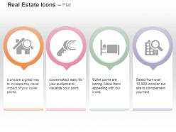 Home search key restroom searching apartment ppt icons graphics