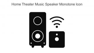Home Theater Music Speaker Monotone Icon In Powerpoint Pptx Png And Editable Eps Format