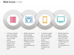 Hosted services mobile voice and data ip connectivity it services ppt icons graphics