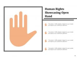 Human Rights Showcasing Hand In Handcuffs Many Hands Together