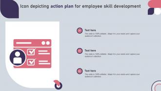 Icon Depicting Action Plan For Employee Skill Development
