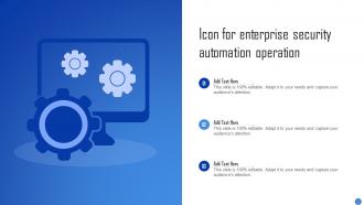 Icon For Enterprise Security Automation Operation