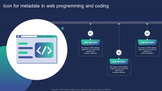 Icon For Metadata In Web Programming And Coding