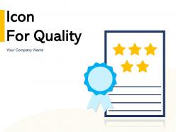 Icon For Quality Business Exceptional Process Performing Service Certificate