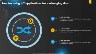 Icon For Using IoT Applications For Exchanging Data
