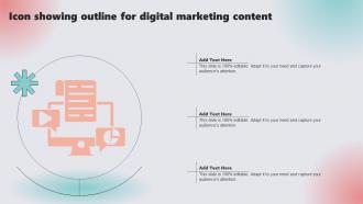 Icon Showing Outline For Digital Marketing Content