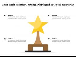 Icon with winner trophy displayed as total rewards