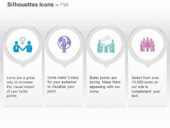 Idea sharing global team business management team leadership ppt icons graphics