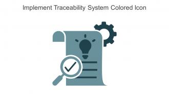 Implement Traceability System Colored Icon In Powerpoint Pptx Png And Editable Eps Format