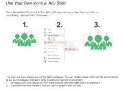 Individual group communication teamwork leadership model with icons