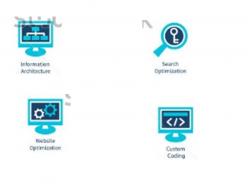 Information architecture search and website optimization custom coding ppt icons graphics