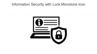 Information Security With Lock Monotone Icon In Powerpoint Pptx Png And Editable Eps Format