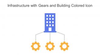 Infrastructure With Gears And Building Colored Icon In Powerpoint Pptx Png And Editable Eps Format