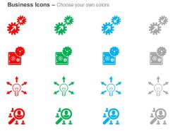 Interconnected process idea circulation candidate search ppt icons graphics